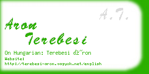 aron terebesi business card